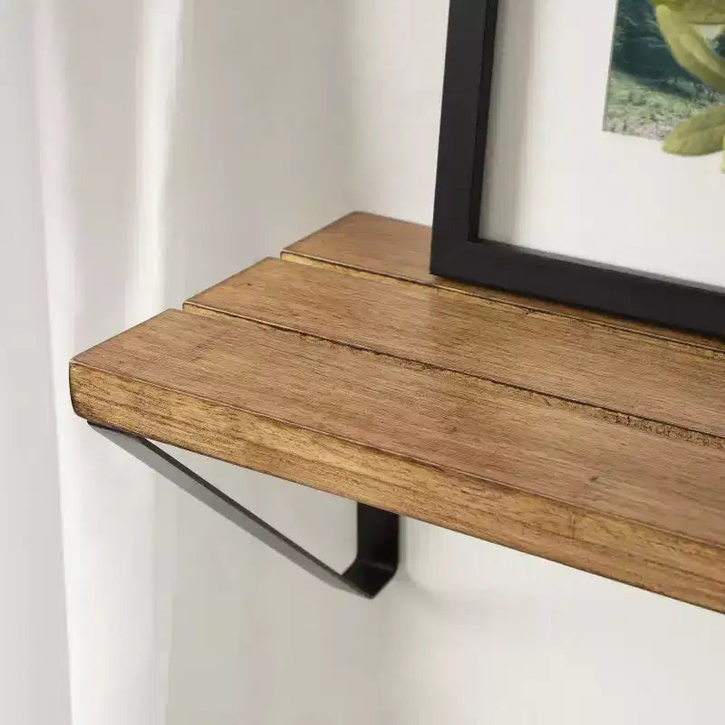 Étagère murale rectangulaire en bois Kate and Laurel Samuels, 24x8x8, Marron rustique