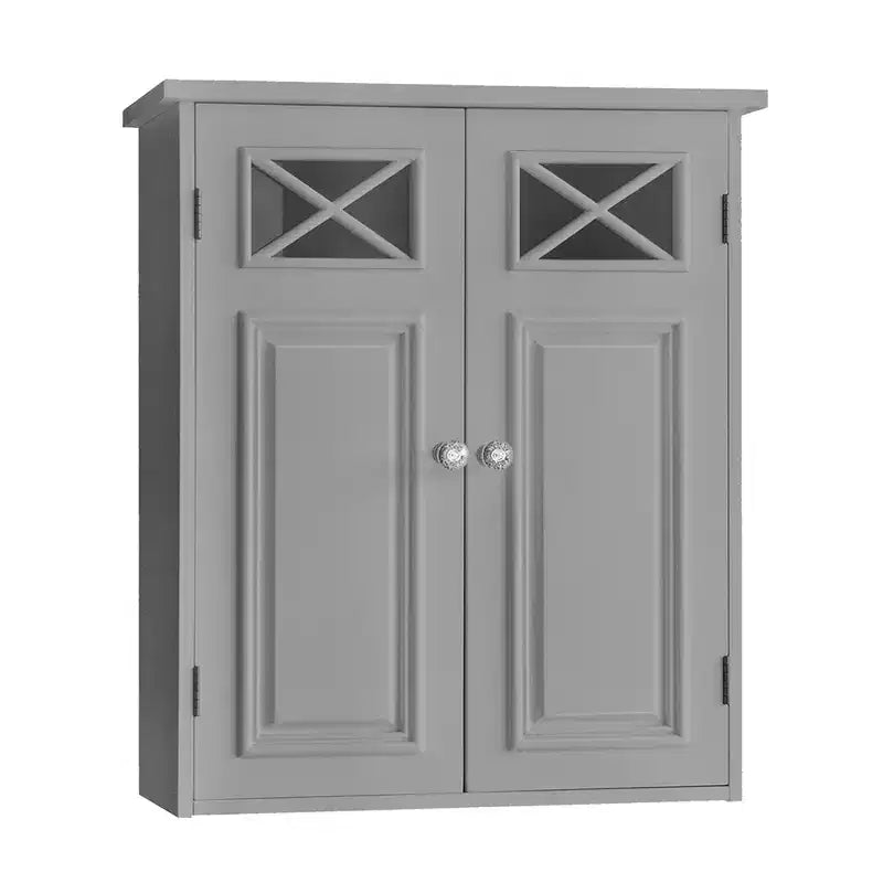 Teamson Home Dawson Armoire de Rangement Murale Amovible avec Portes Vitrées