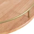 Étagère murale demi-cercle en bois Kate and Laurel Camryn, 2 pièces, naturel et or