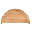 Étagère murale demi-cercle en bois Kate and Laurel Camryn, 2 pièces, naturel et or