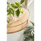 Étagère murale demi-cercle en bois Kate and Laurel Camryn, 2 pièces, naturel et or