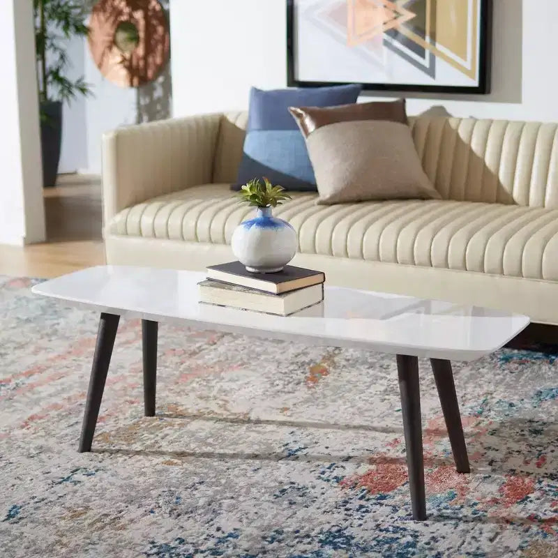 Table basse Josiah - Blanc/Brun foncé - Safavieh