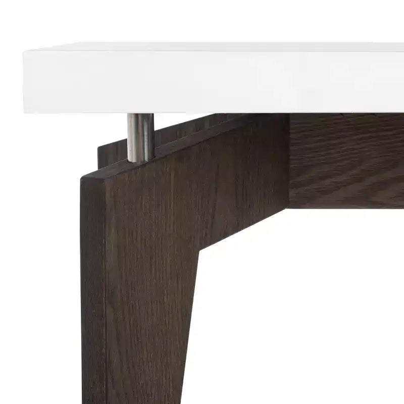Table d'appoint Josef - FOX4224 - Blanc/Brun foncé - Safavieh Couture