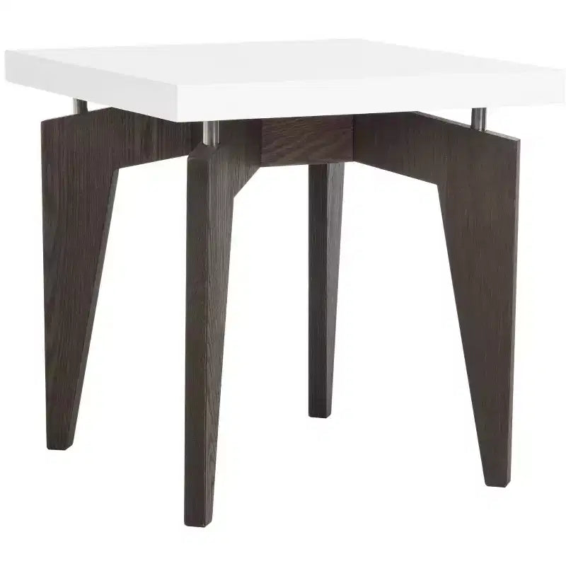 Table d'appoint Josef - FOX4224 - Blanc/Brun foncé - Safavieh Couture