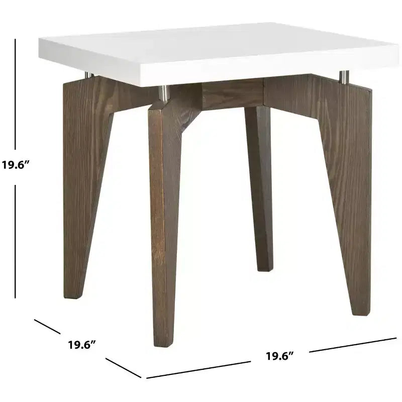 Table d'appoint Josef - FOX4224 - Blanc/Brun foncé - Safavieh Couture
