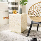 Table d'appoint rectangulaire en mosaïque Juno - TRB1009A - Multicolore beige/or - Safavieh