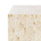 Table d'appoint rectangulaire en mosaïque Juno - TRB1009A - Multicolore beige/or - Safavieh