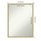 Miroir Mural en Bois Non Biseauté Amanti Art Lucie Champagne 25,25 x 19,25 po