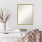 Miroir Mural en Bois Non Biseauté Amanti Art Lucie Champagne 25,25 x 19,25 po