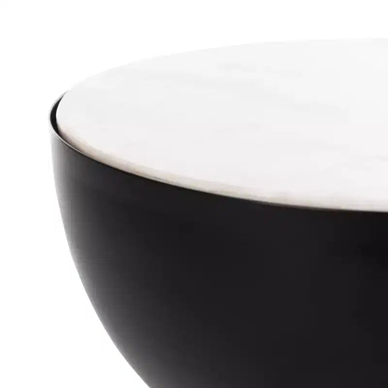 Table d'appoint ronde Zephyr - ACC3212 - Blanc/Noir - Safavieh
