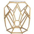 Ava Geometric Accent Table - ACC3700A - Multi/Gold - Safavieh