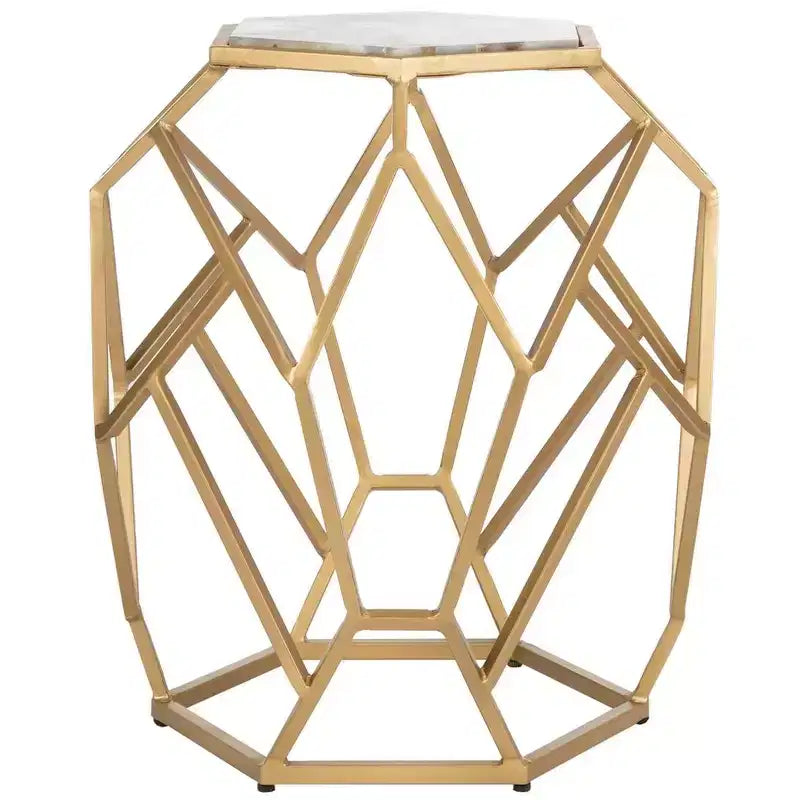 Ava Geometric Accent Table - ACC3700A - Multi/Gold - Safavieh