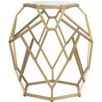 Table d'appoint géométrique Ava - ACC3700A - Multicolore/Doré - Safavieh