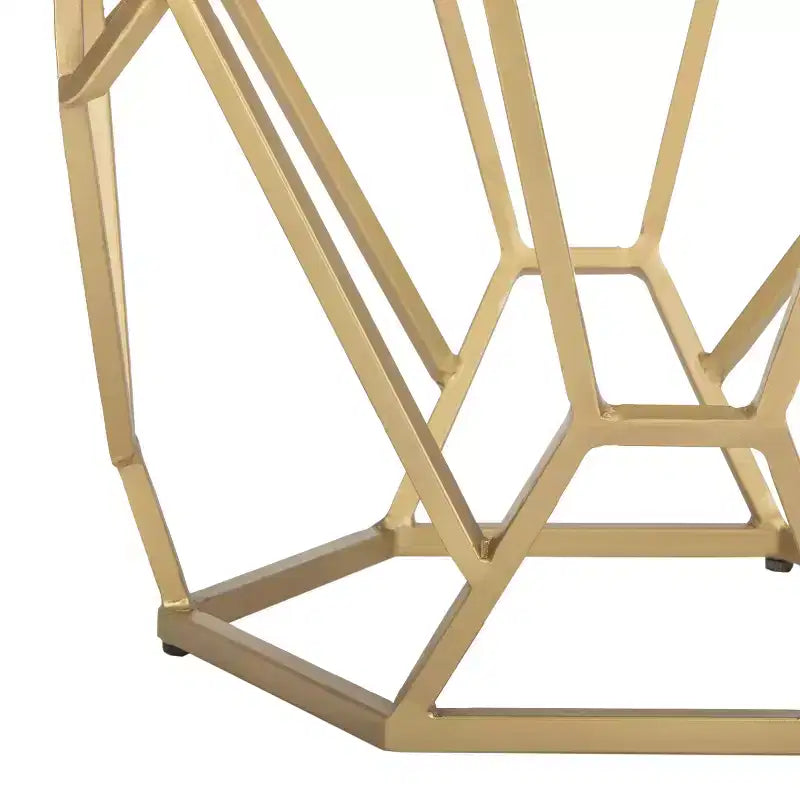 Table d'appoint géométrique Ava - ACC3700A - Multicolore/Doré - Safavieh