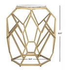 Table d'appoint géométrique Ava - ACC3700A - Multicolore/Doré - Safavieh