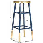 Tabouret de bar Emery à feuilles d'or trempées - FOX3230 - Safavieh Couture