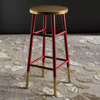 Tabouret de bar Emery à feuilles d'or trempées - FOX3230 - Safavieh Couture