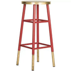 Tabouret de bar Emery à feuilles d'or trempées - FOX3230 - Safavieh Couture
