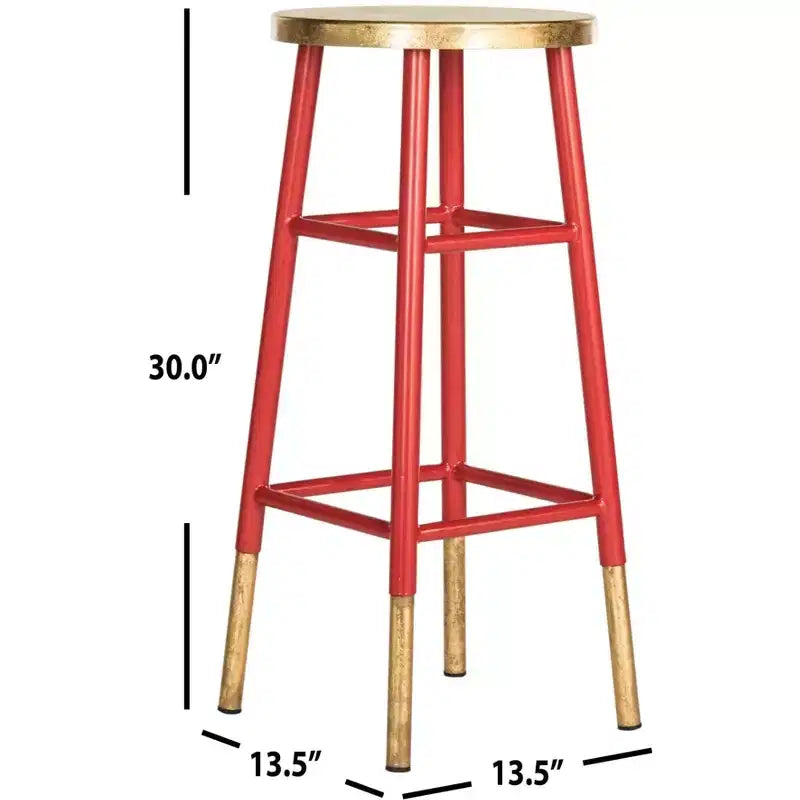 Tabouret de bar Emery à feuilles d'or trempées - FOX3230 - Safavieh Couture