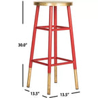 Tabouret de bar Emery à feuilles d'or trempées - FOX3230 - Safavieh Couture