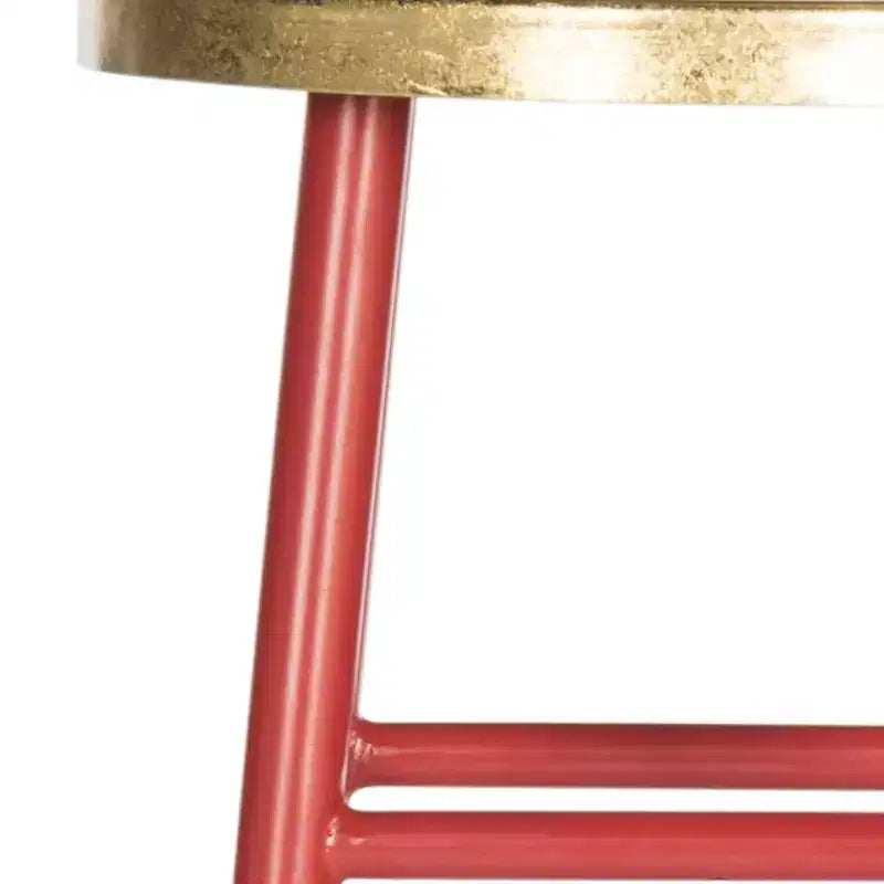 Tabouret de bar Emery à feuilles d'or trempées - FOX3230 - Safavieh Couture