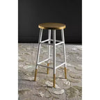 Tabouret de bar Emery à feuilles d'or trempées - FOX3230 - Safavieh Couture