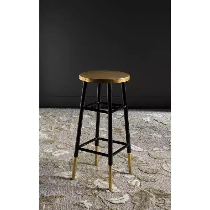 Tabouret de bar Emery à feuilles d'or trempées - FOX3230 - Safavieh Couture