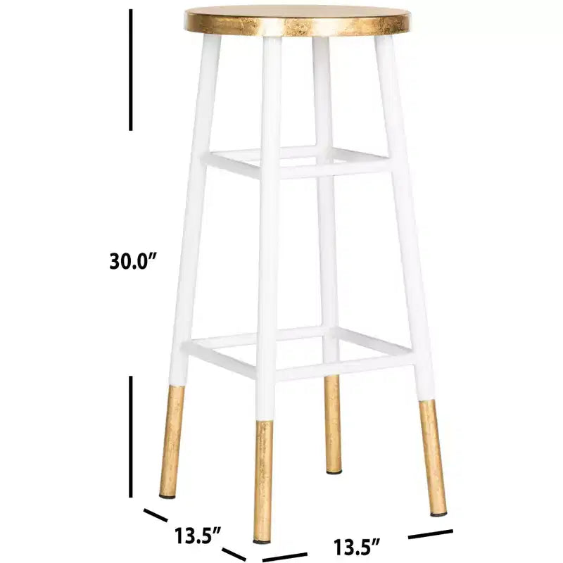 Tabouret de bar Emery à feuilles d'or trempées - FOX3230 - Safavieh Couture