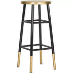 Tabouret de bar Emery à feuilles d'or trempées - FOX3230 - Safavieh Couture