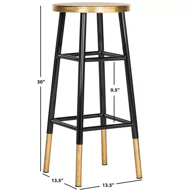 Tabouret de bar Emery à feuilles d'or trempées - FOX3230 - Safavieh Couture