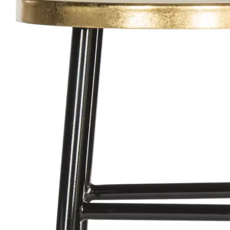 Tabouret de bar Emery à feuilles d'or trempées - FOX3230 - Safavieh Couture