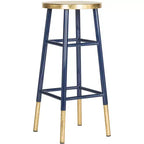 Tabouret de bar Emery à feuilles d'or trempées - FOX3230 - Safavieh Couture