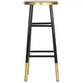Emery Dipped Gold Leaf Bar Stool - FOX3230 - Safavieh Couture