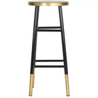 Emery Dipped Gold Leaf Bar Stool - FOX3230 - Safavieh Couture