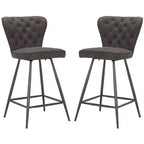 Tabouret de comptoir pivotant Ashby 26H de style moderne du milieu du siècle, avec capitonnage en cuir (ensemble de 2) - FOX1702 - Safavieh Couture