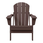 Chaise Adirondack pliante d'extérieur tout temps Polytrends Laguna résistante à la décoloration pour patio