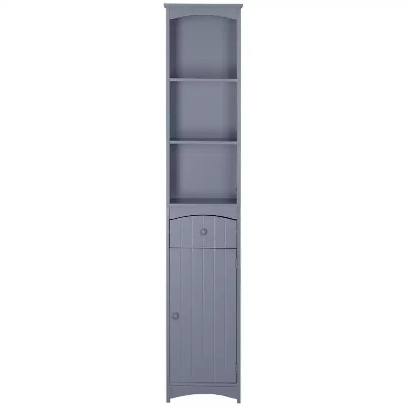 Meuble de salle de bain HOMCOM, colonne de salle de bain autoportante, meuble de rangement haut avec 3 étagères et tiroir