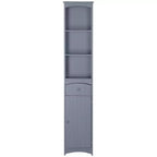 Meuble de salle de bain HOMCOM, colonne de salle de bain autoportante, meuble de rangement haut avec 3 étagères et tiroir