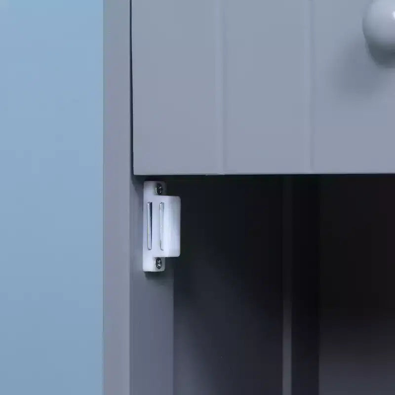 Meuble de salle de bain HOMCOM, colonne de salle de bain autoportante, meuble de rangement haut avec 3 étagères et tiroir