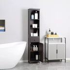 Meuble de salle de bain HOMCOM, colonne de salle de bain autoportante, meuble de rangement haut avec 3 étagères et tiroir
