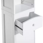 Meuble de salle de bain HOMCOM, colonne de salle de bain autoportante, meuble de rangement haut avec 3 étagères et tiroir