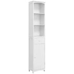 Meuble de salle de bain HOMCOM, colonne de salle de bain autoportante, meuble de rangement haut avec 3 étagères et tiroir