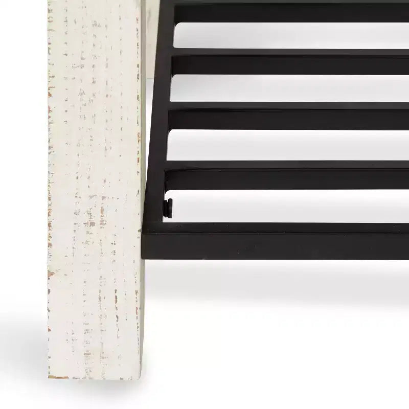 Banc rectangulaire en bois Kate and Laurel Jeran, 36x14x20, Blanc