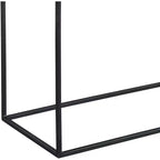 Table d'appoint rectangulaire moderne en aluminium Uttermost 22 x 12 1/2 avec cadre en fer noir oxydé pour salon, chambre à coucher