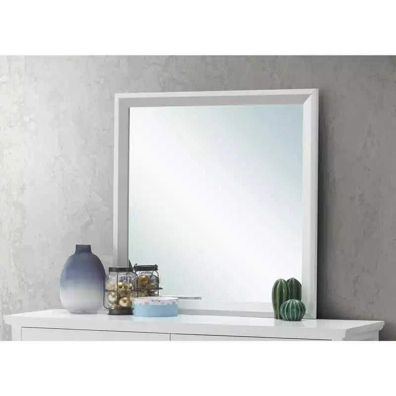 Miroir de commode encadré carré classique Passion Furniture 36 po x 36 po