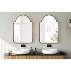 Miroir Arthell en métal en arc de cercle, 24x36, Or, Kate et Laurel