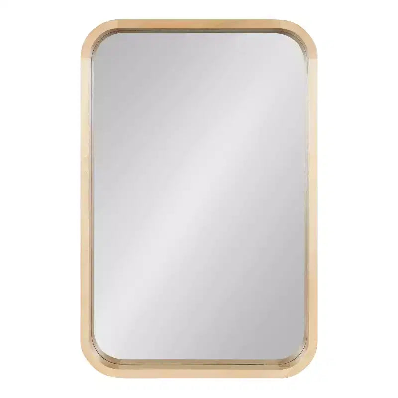 Miroir rectangulaire à rayon encadré Kate and Laurel Hutton Wood