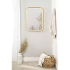 Miroir rectangulaire à rayon encadré Kate and Laurel Hutton Wood