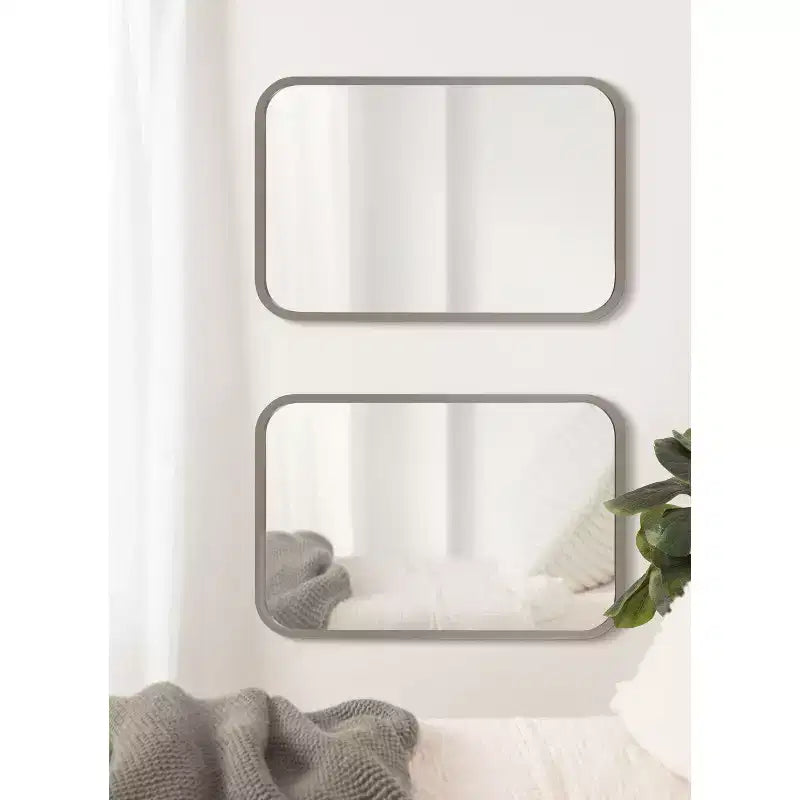 Miroir rectangulaire à rayon encadré Kate and Laurel Hutton Wood