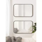 Miroir rectangulaire à rayon encadré Kate and Laurel Hutton Wood